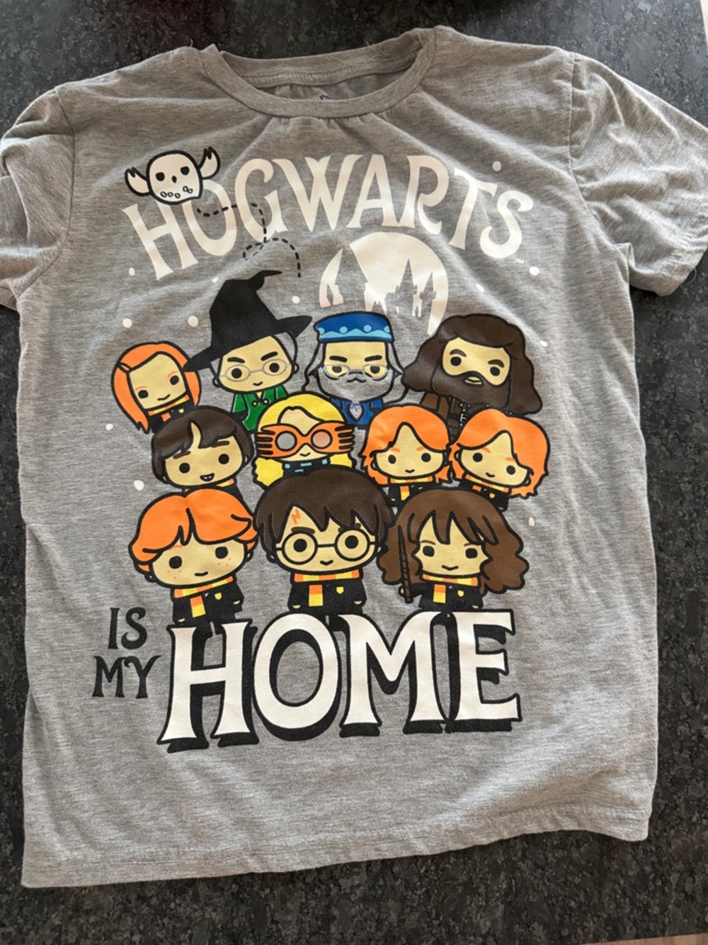 Kids Grey 'Hogwarts Is My Home' Short Sleeve Tee